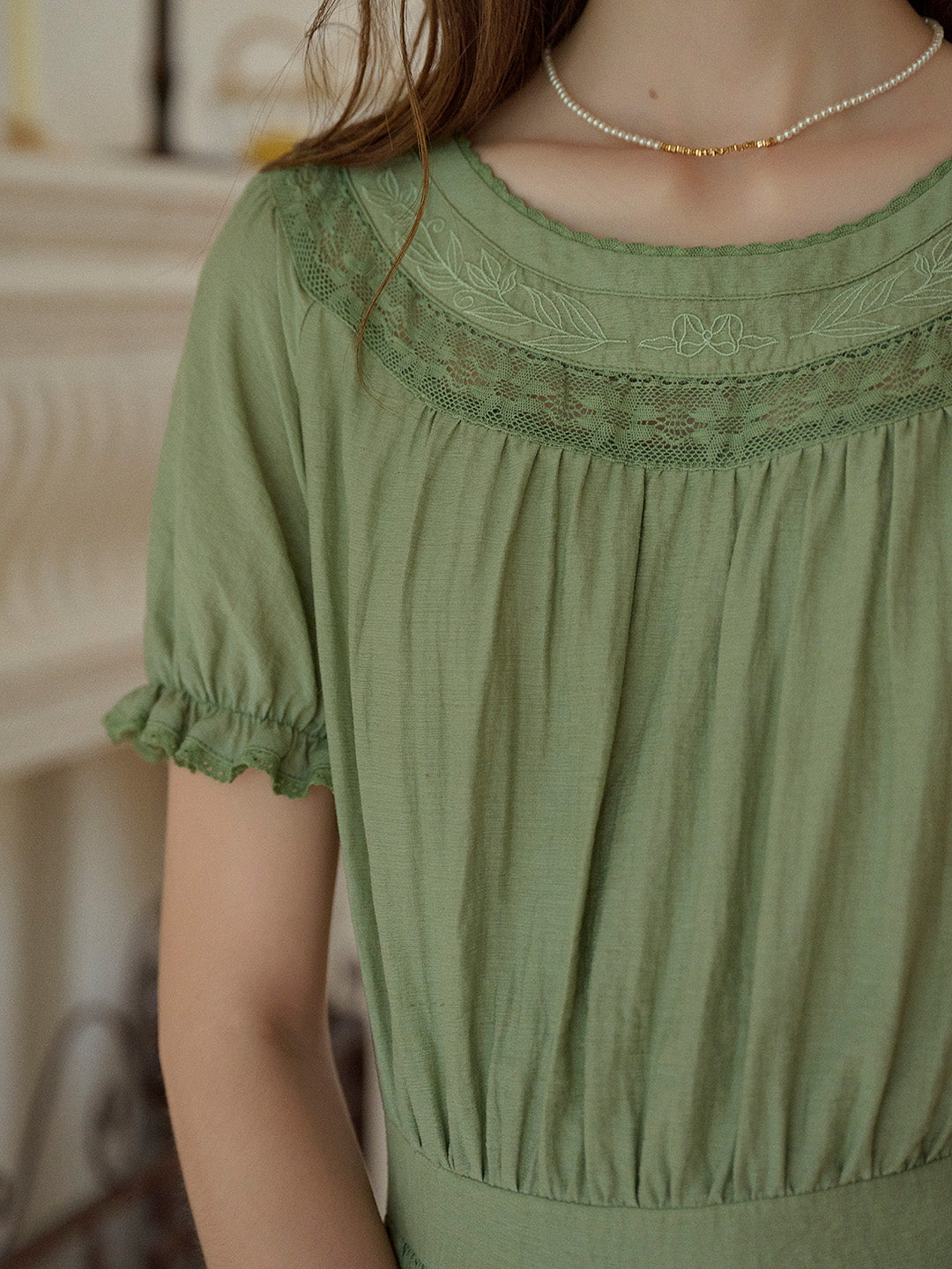Emerie Round Neck Puff Sleeve Dress