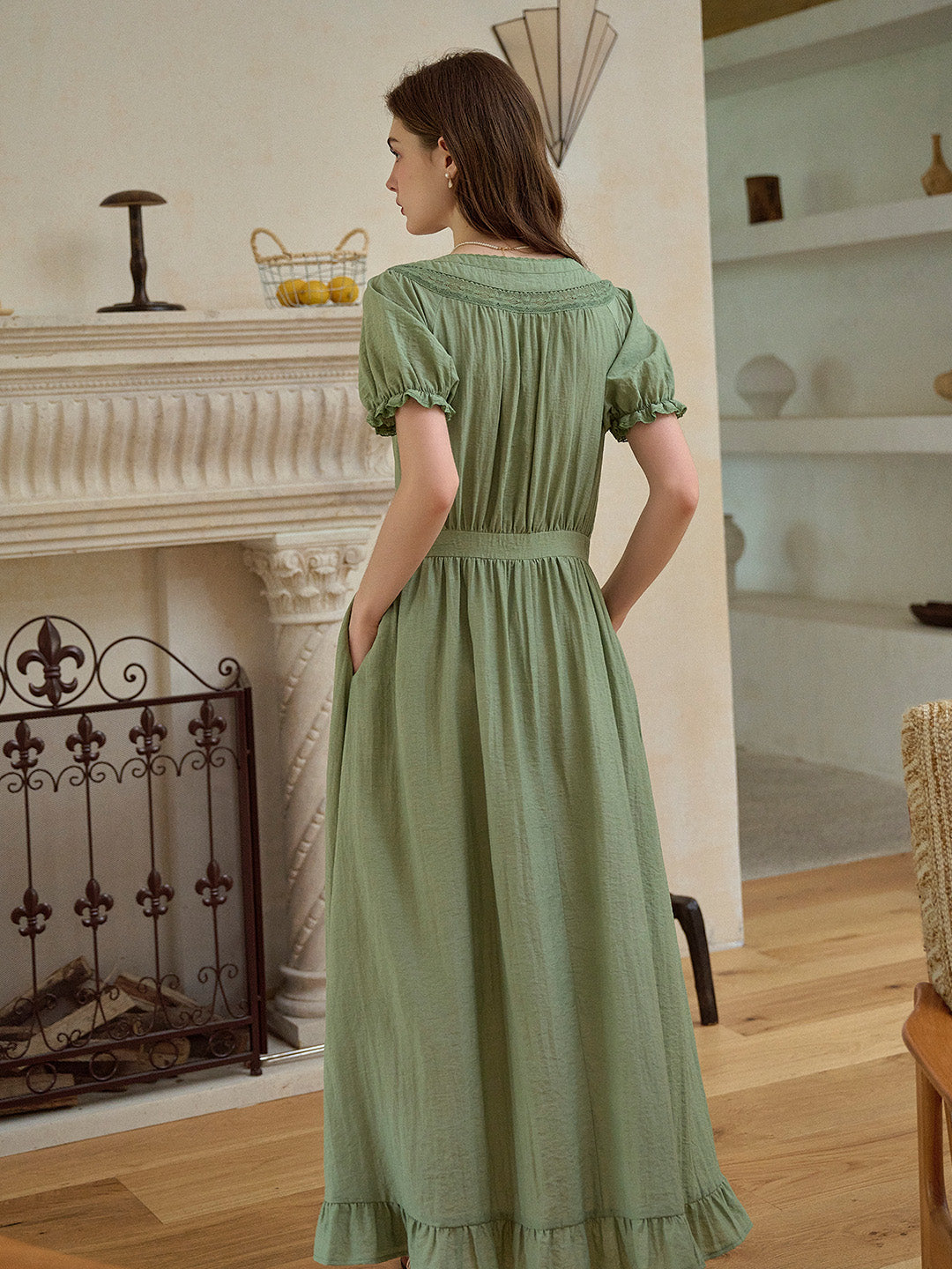 Emerie Round Neck Puff Sleeve Dress