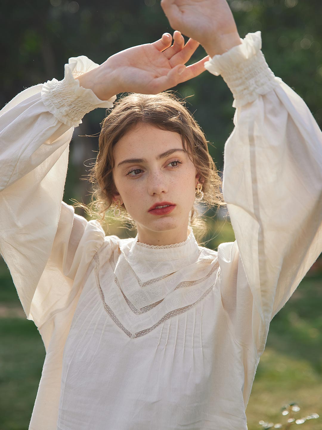 Hailey Embroidery Cotton Blouse