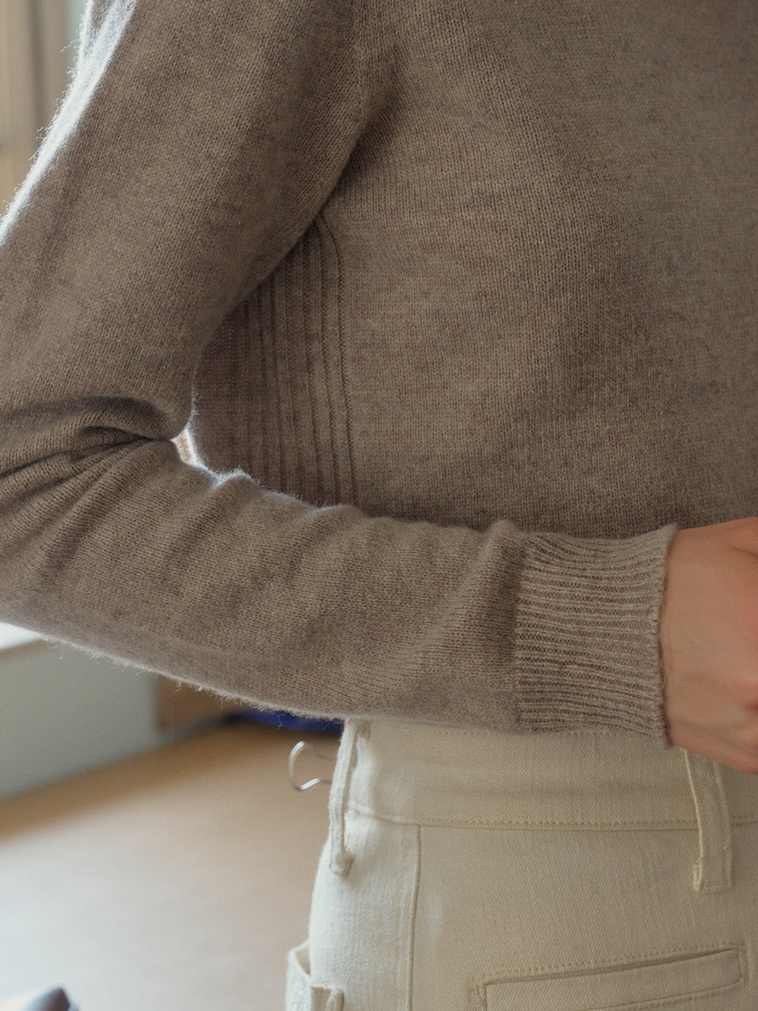 Solana Basic Versatile Turtleneck 100% Wool Sweater - Gray