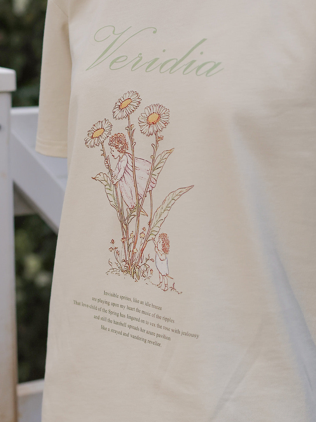 【Final Sale】Maci Round Neck Vintage Pattern T-shirt - Green