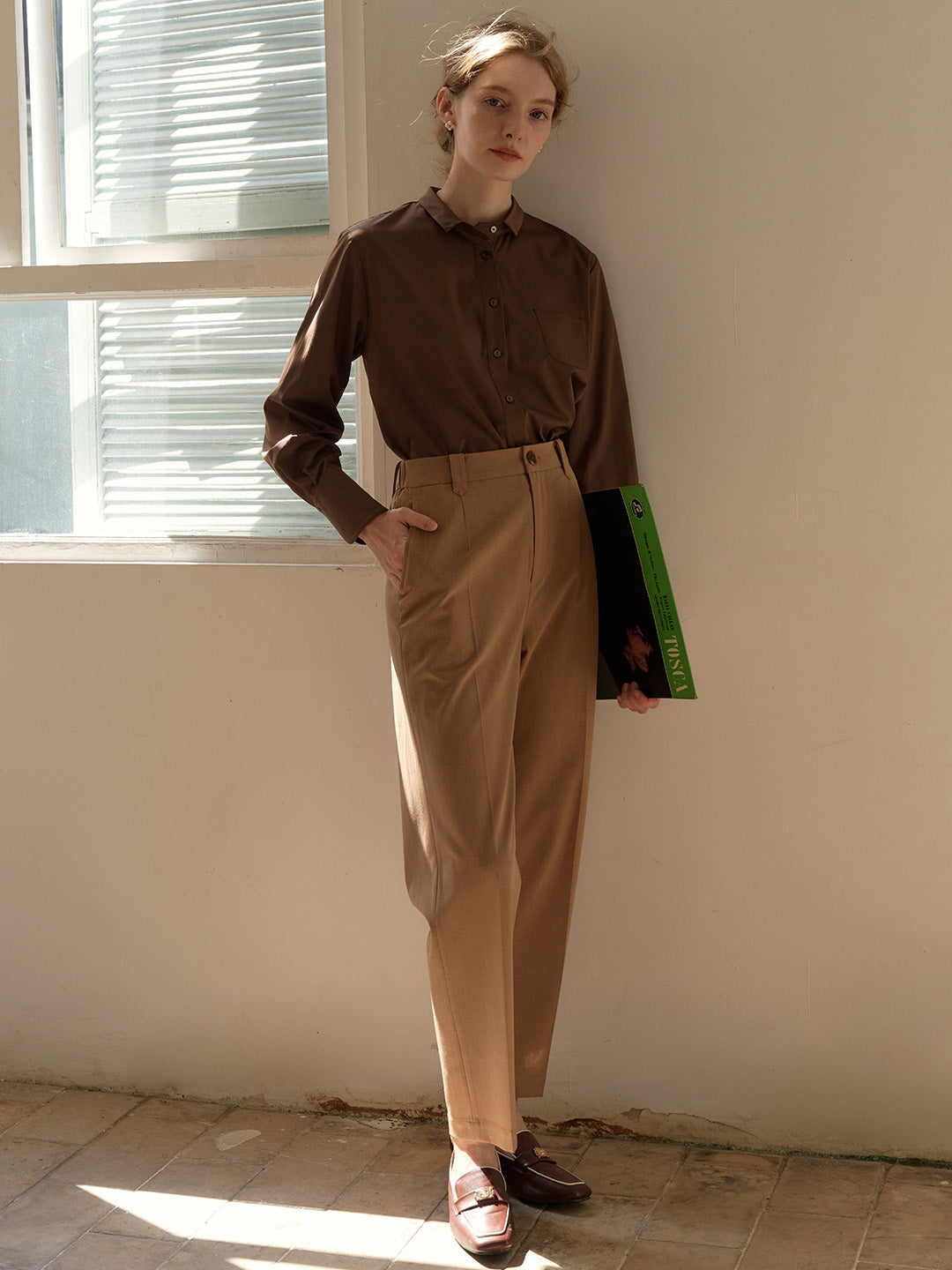 【Final Sale】Sarahi French Cuffs Small Lapel Shirt